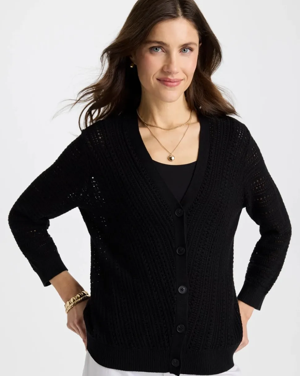 Stitchy V-Neck Cardigan