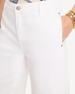 Straight Crop White Trouser Jeans