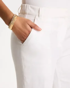 Straight-Leg Linen Pants
