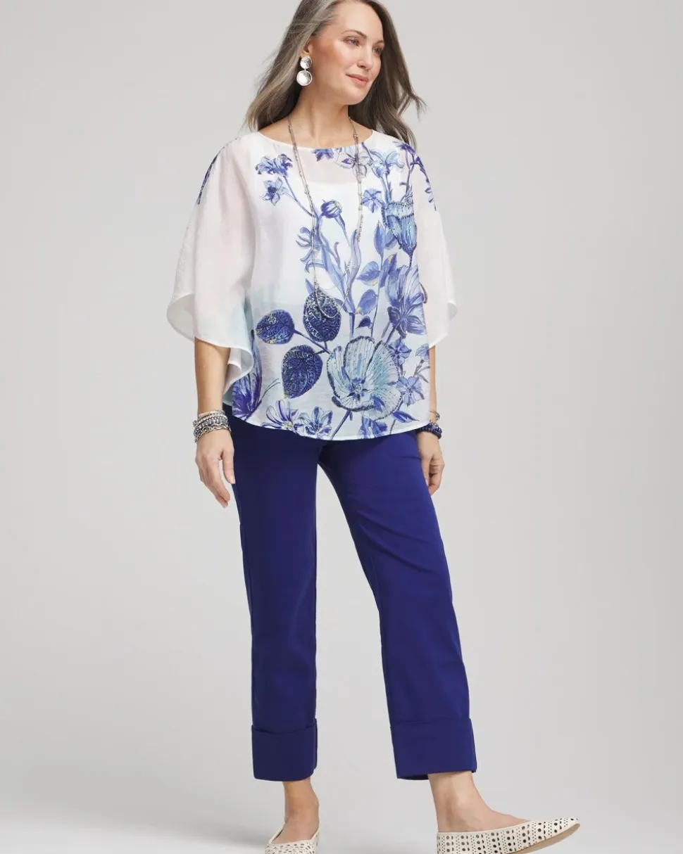Stretch Sateen Cropped Pants