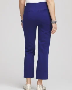 Stretch Sateen Cropped Pants