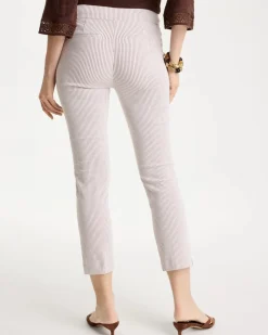 Striped Brigitte™ Slim Pull-On Crop Pant