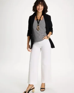Striped Contour Cotton™ Square Neck Tank
