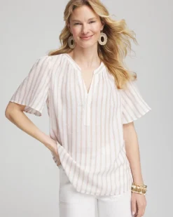 Striped Linen Popover Shirt