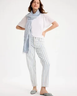 Striped Relaxed Boyfriend Jean