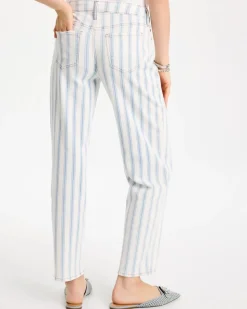 Striped Relaxed Boyfriend Jean