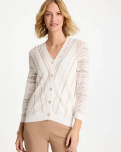 Striped Stitchy Cardigan