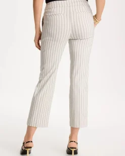 Striped Straight Crop Pant