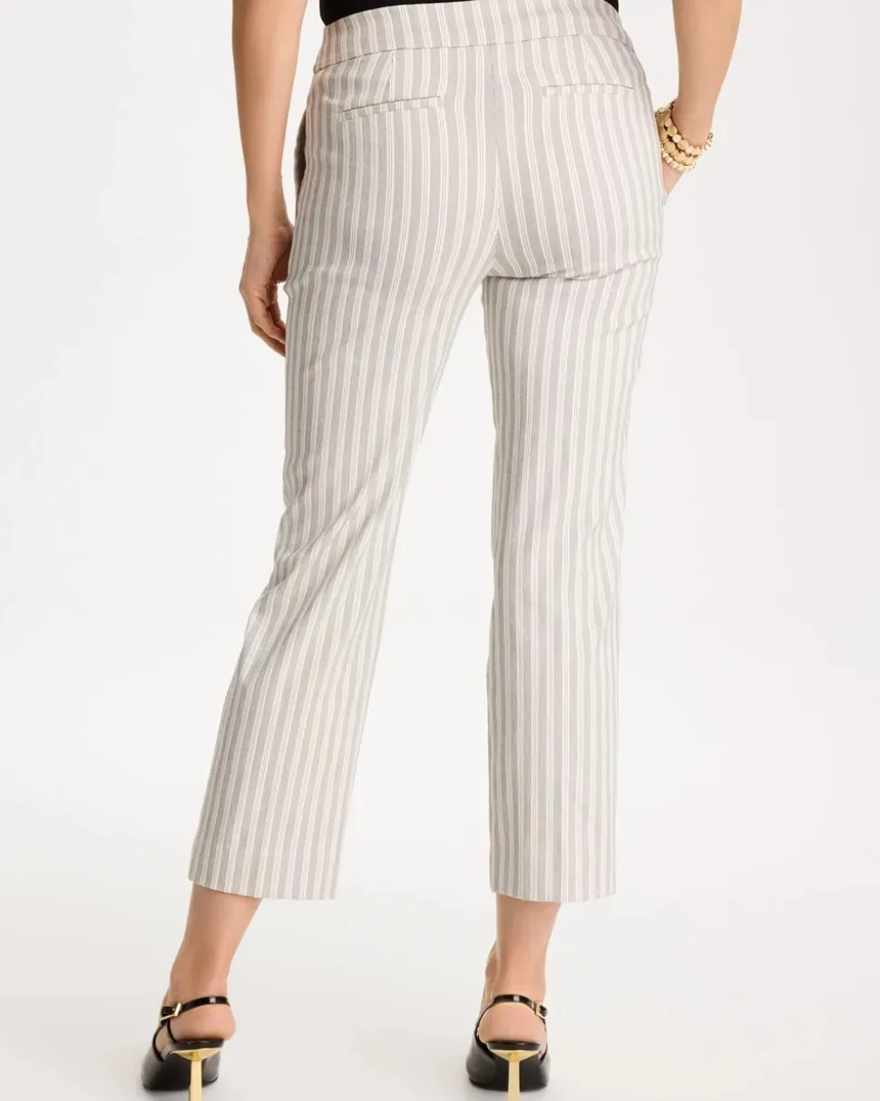 Striped Straight Crop Pant