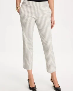 Striped Straight Crop Pant