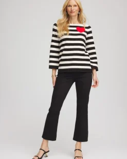 Striped V-Day Pullover