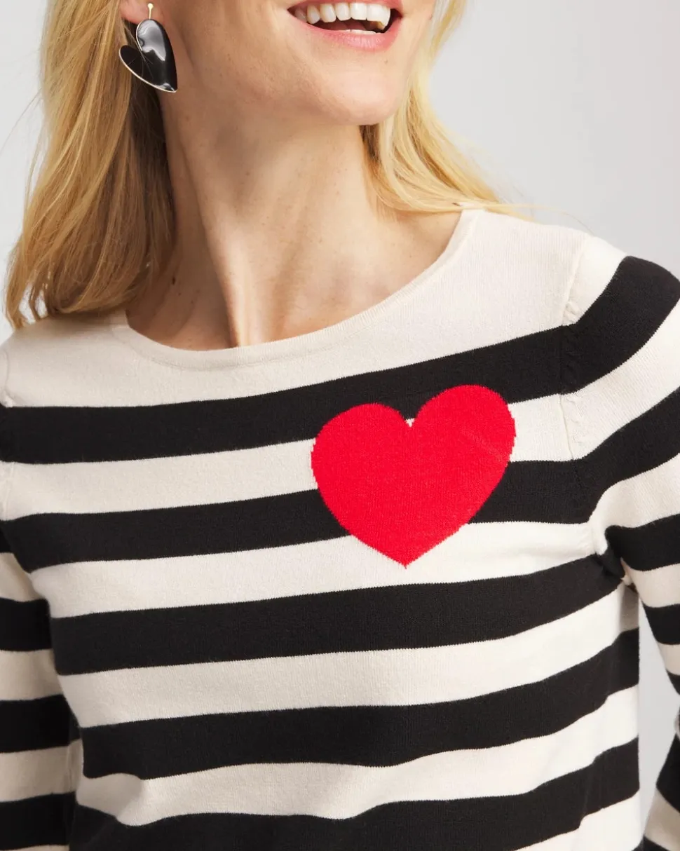 Striped V-Day Pullover