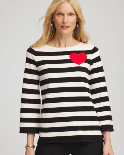 Striped V-Day Pullover