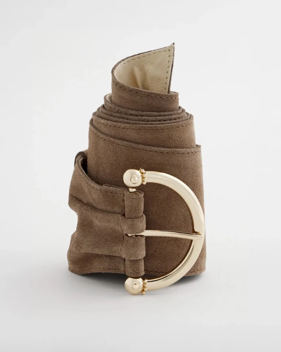 Suede Pull Through Sash Belt