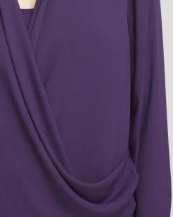 Surplice Bubble Hem Shirt
