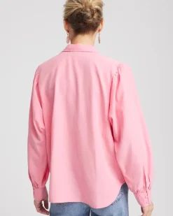 Tencel Blend Dolman-Sleeved Blouse