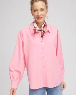 Tencel Blend Dolman-Sleeved Blouse