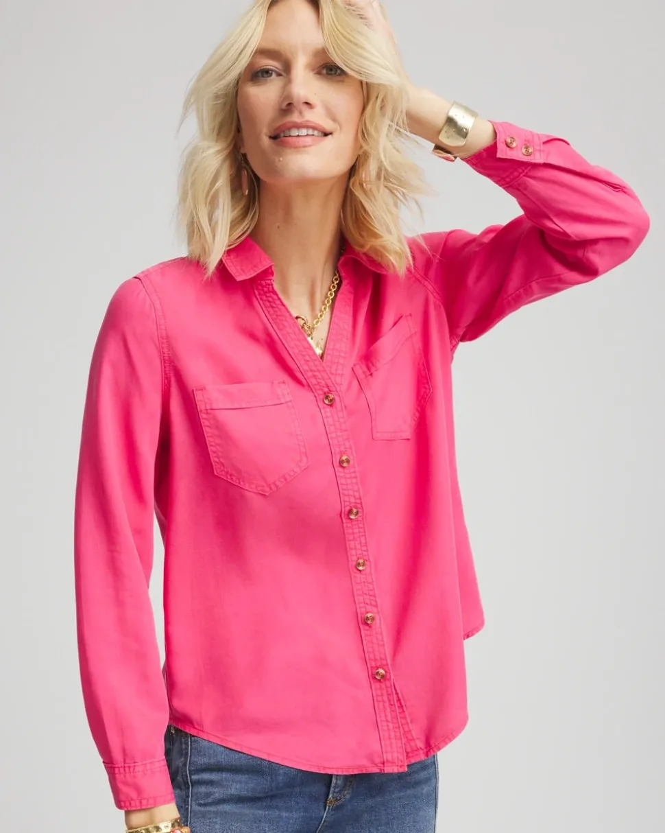 Tencel™ Denim Button-front Shirt