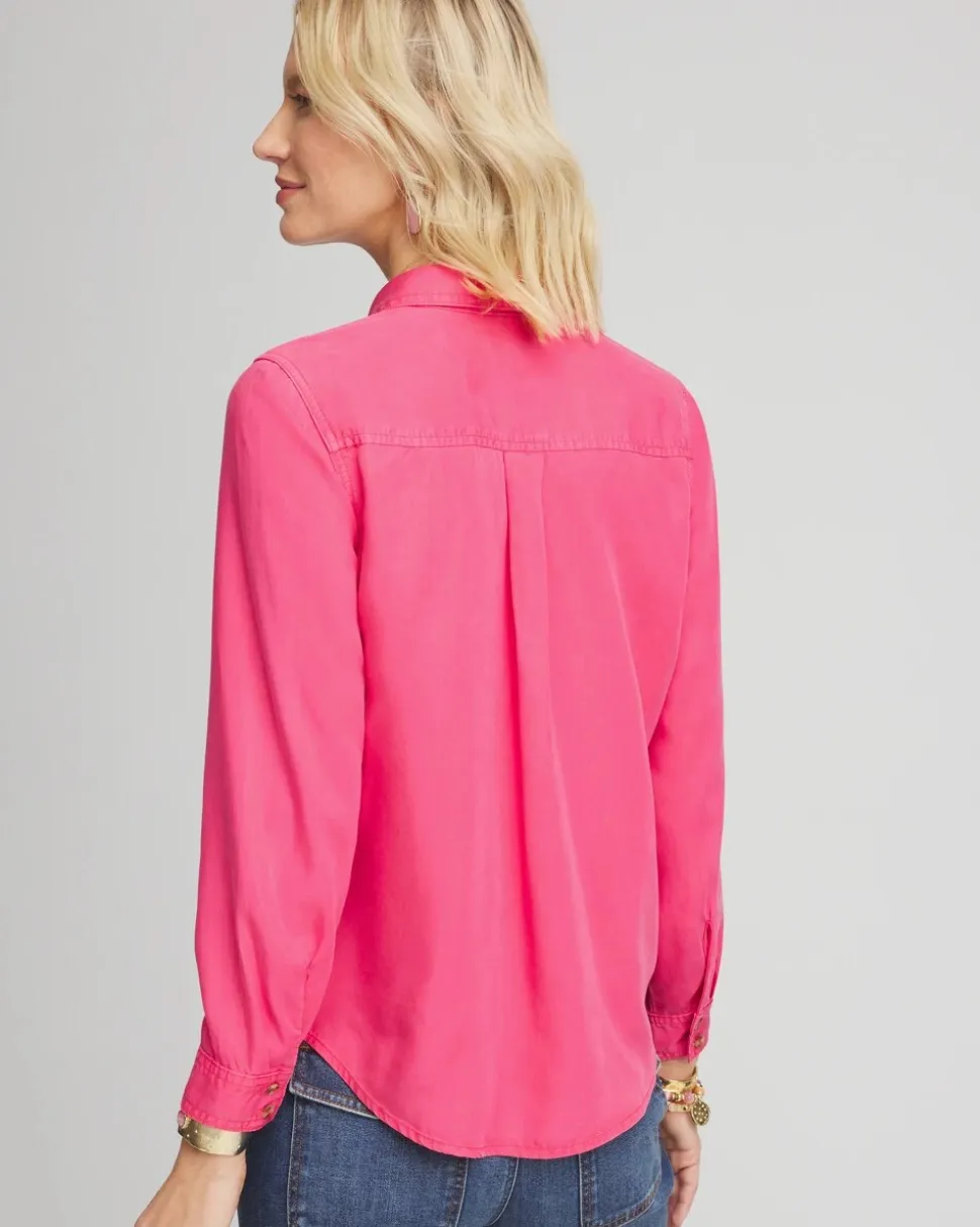 Tencel™ Denim Button-front Shirt