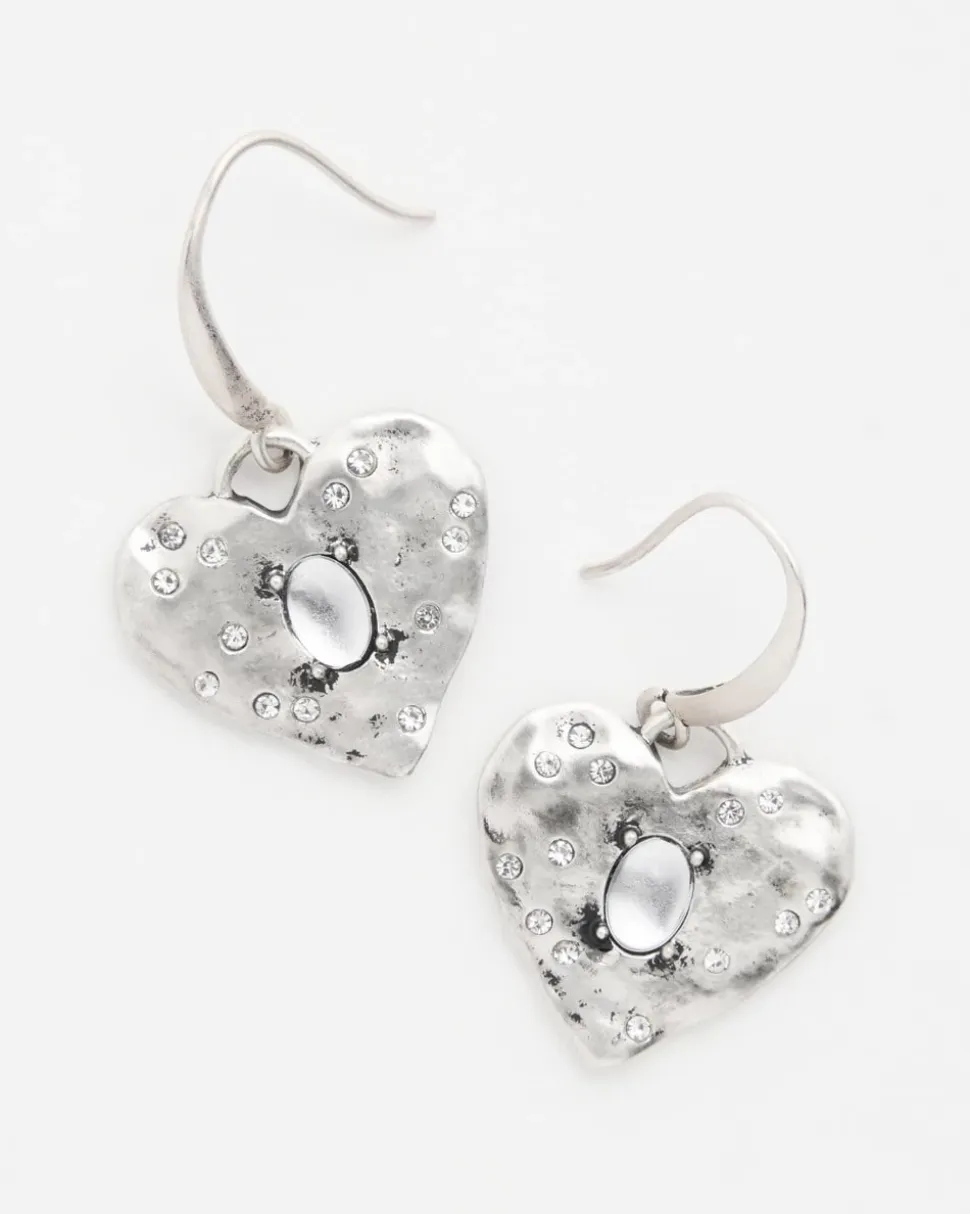 Textured Heart Earrings