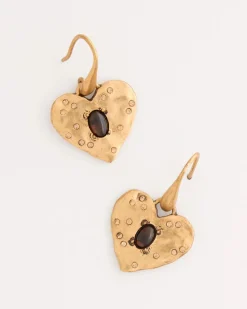 Textured Heart Earrings