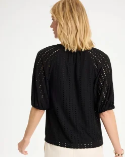 Textured Jacquard Peasant Tee