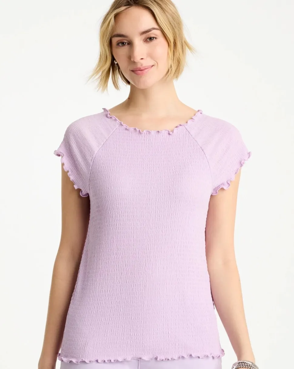 Textured Knit Lettuce Raglan Tee