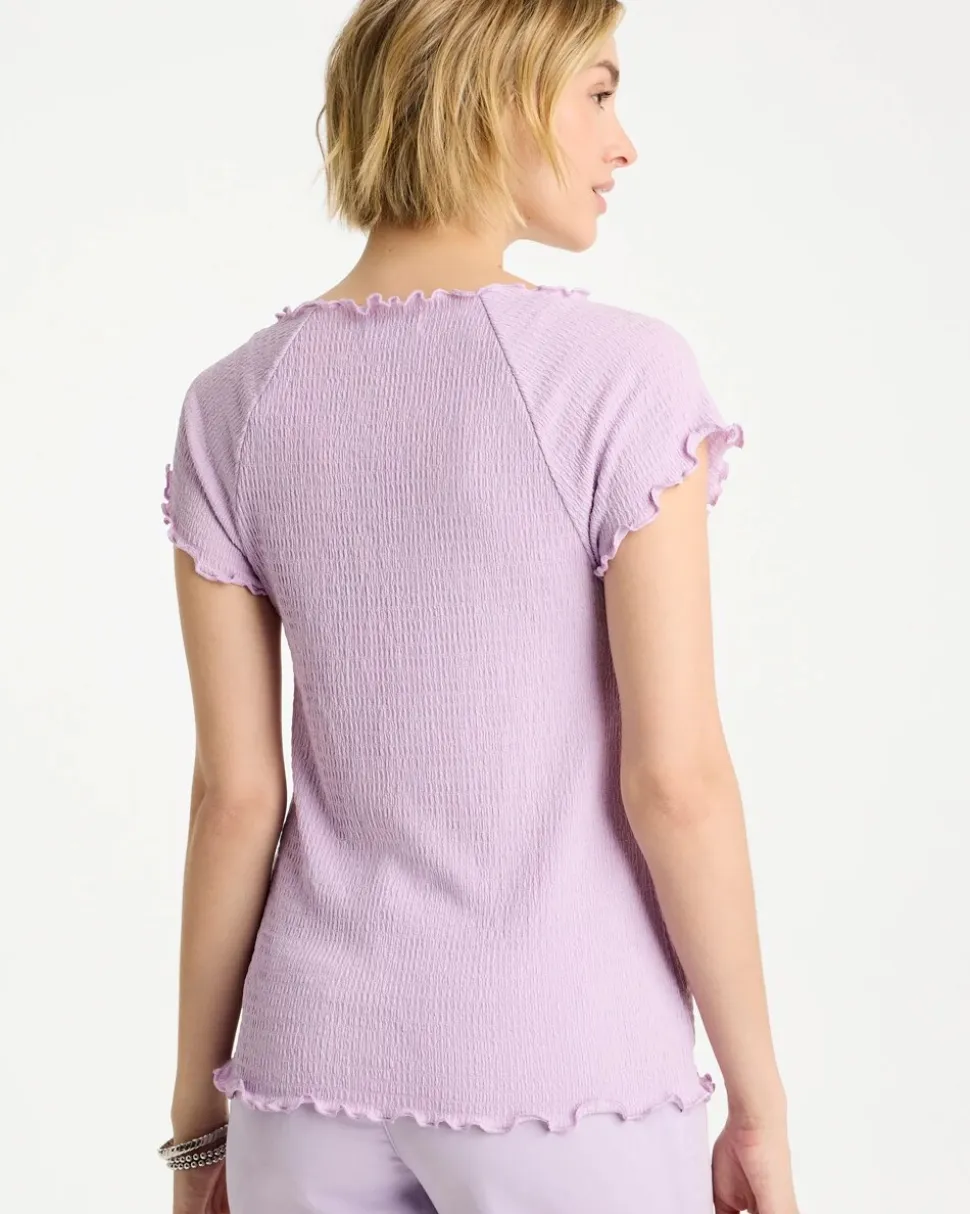 Textured Knit Lettuce Raglan Tee