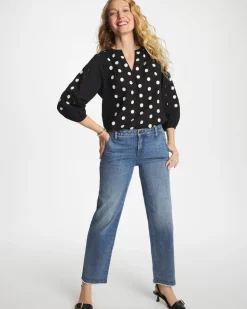 Textured Polka Dot Blouse