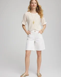 Textured Roll Cuff Tee