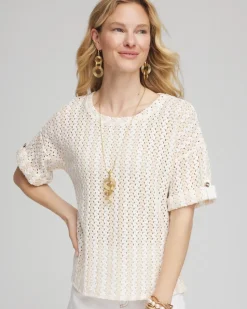 Textured Roll Cuff Tee