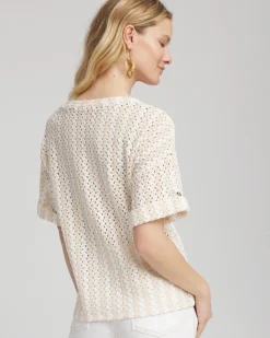 Textured Roll Cuff Tee