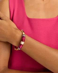 Thread Wrapped Hinge Cuff Bracelet