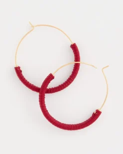 Thread Wrapped Hoop Earrings