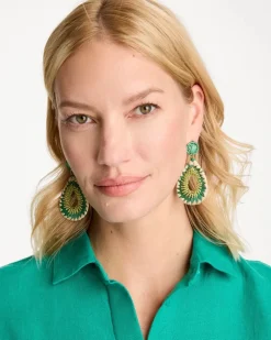 Thread Wrapped Teardrop Earrings