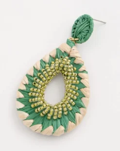 Thread Wrapped Teardrop Earrings