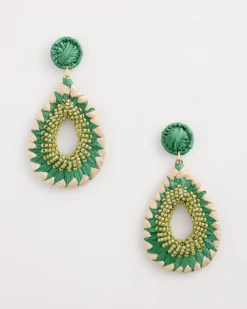 Thread Wrapped Teardrop Earrings