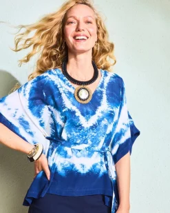 Tie Dye Belted Poncho