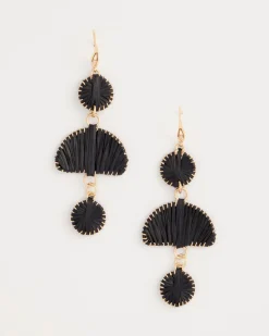 Tiered Raffia Drop Earrings