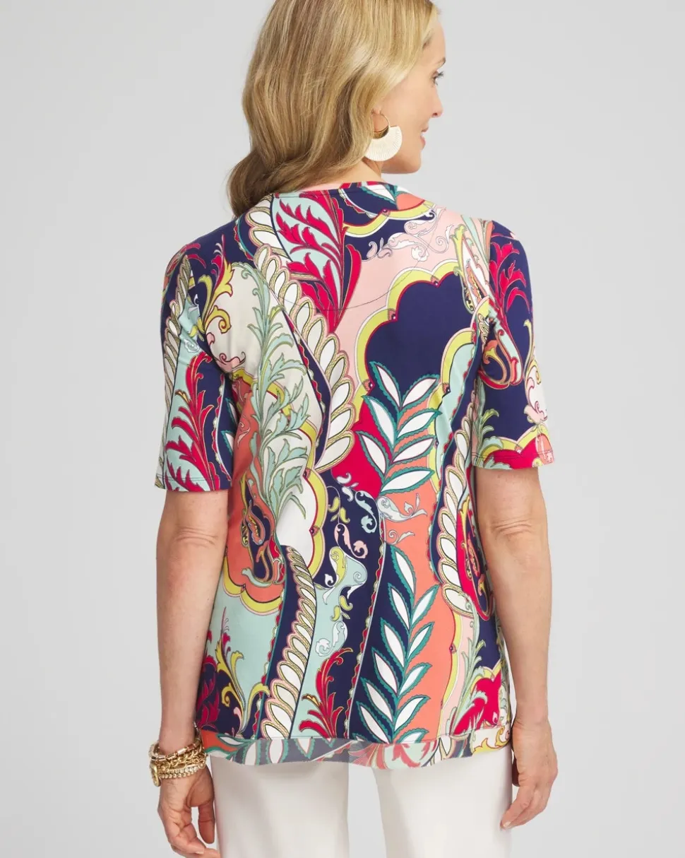 Touch of Cool™ Abstract Draped Tunic