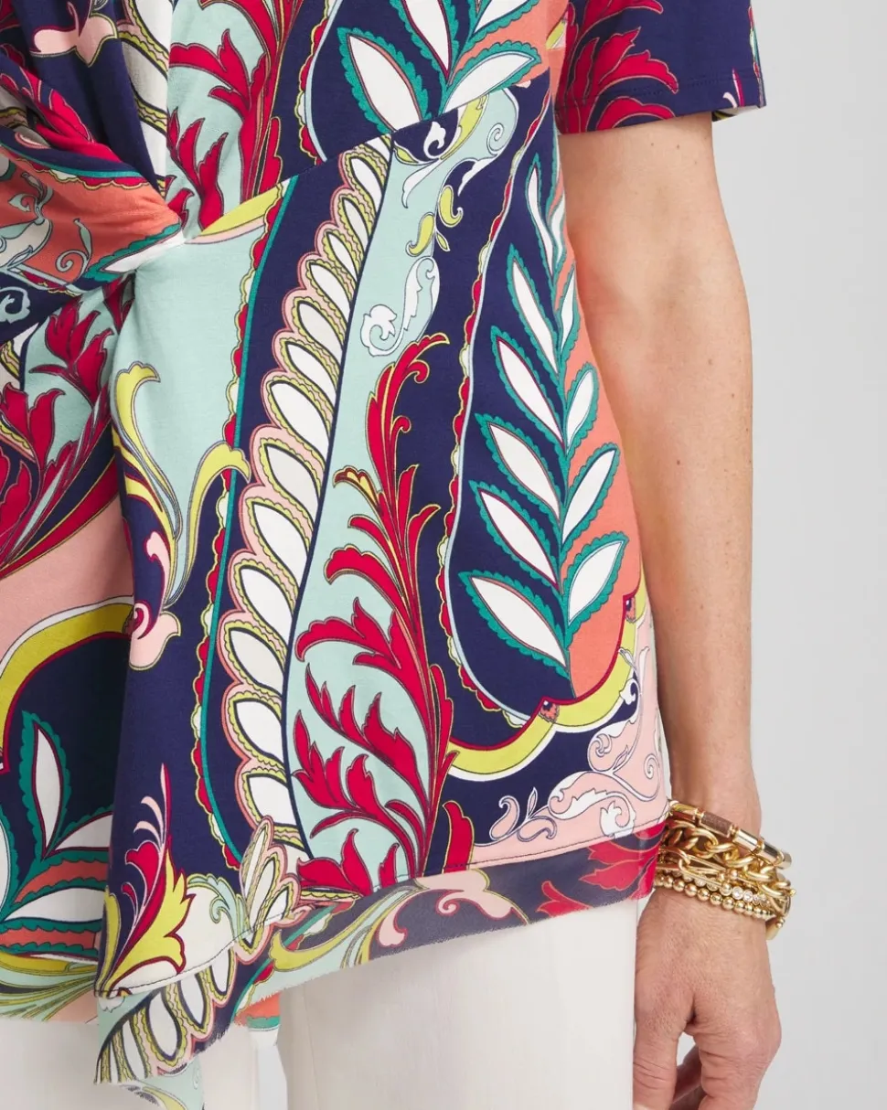Touch of Cool™ Abstract Draped Tunic