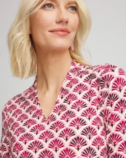 Touch of Cool™ Geo 3/4-Sleeve Tee