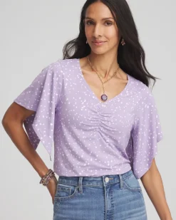 Touch of Cool™ Handkerchief-Sleeve V-Neck Tee