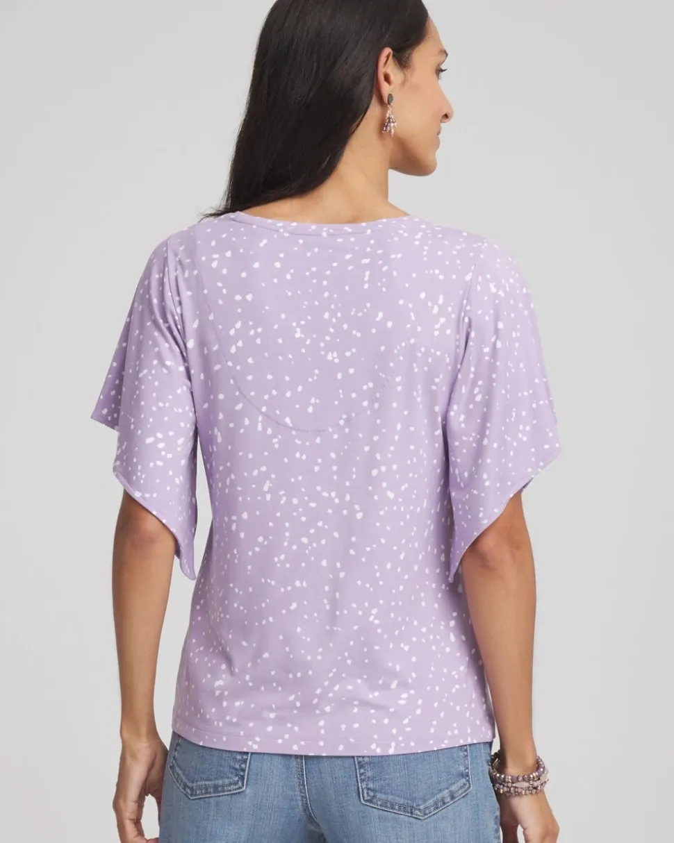 Touch of Cool™ Handkerchief-Sleeve V-Neck Tee