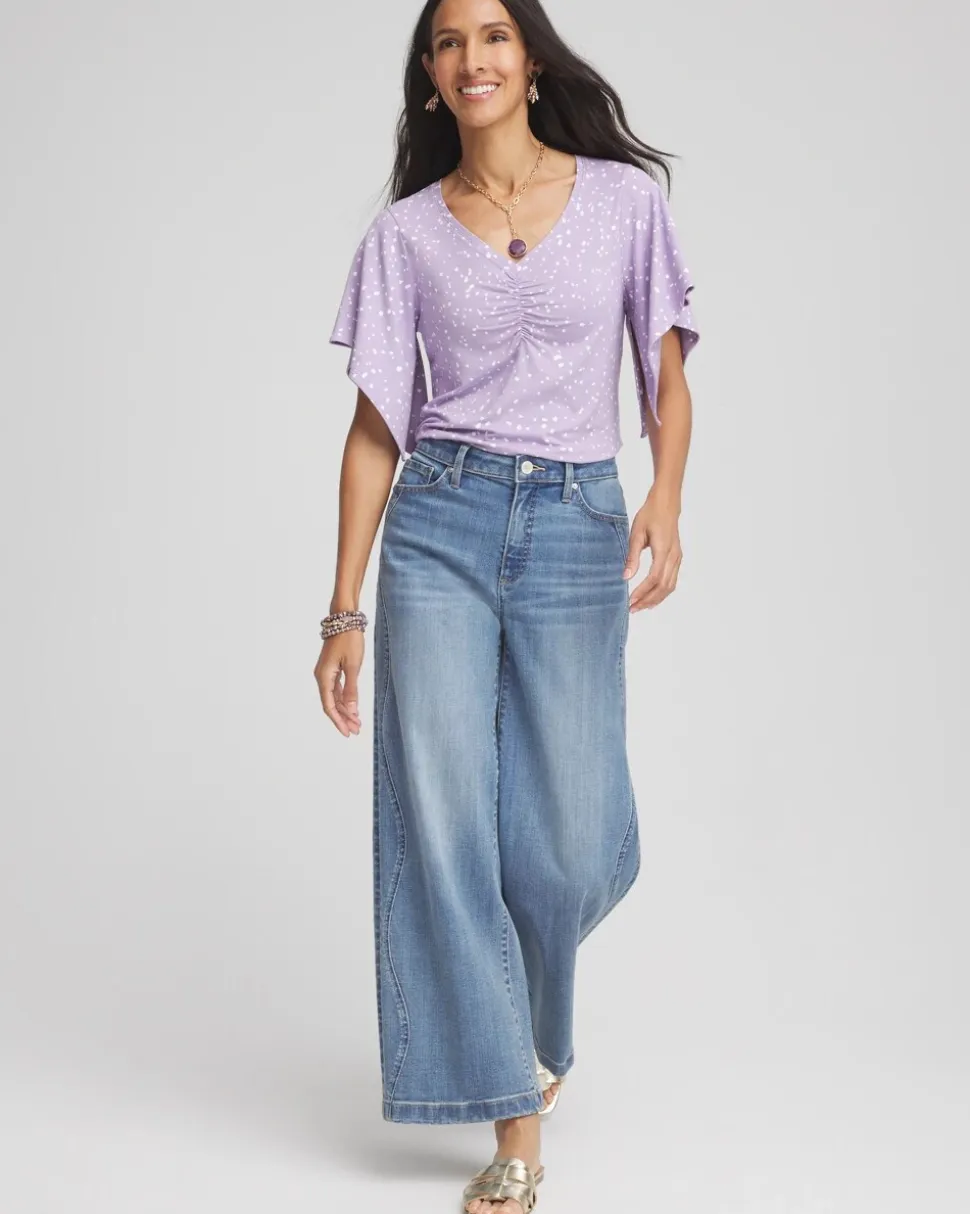 Touch of Cool™ Handkerchief-Sleeve V-Neck Tee