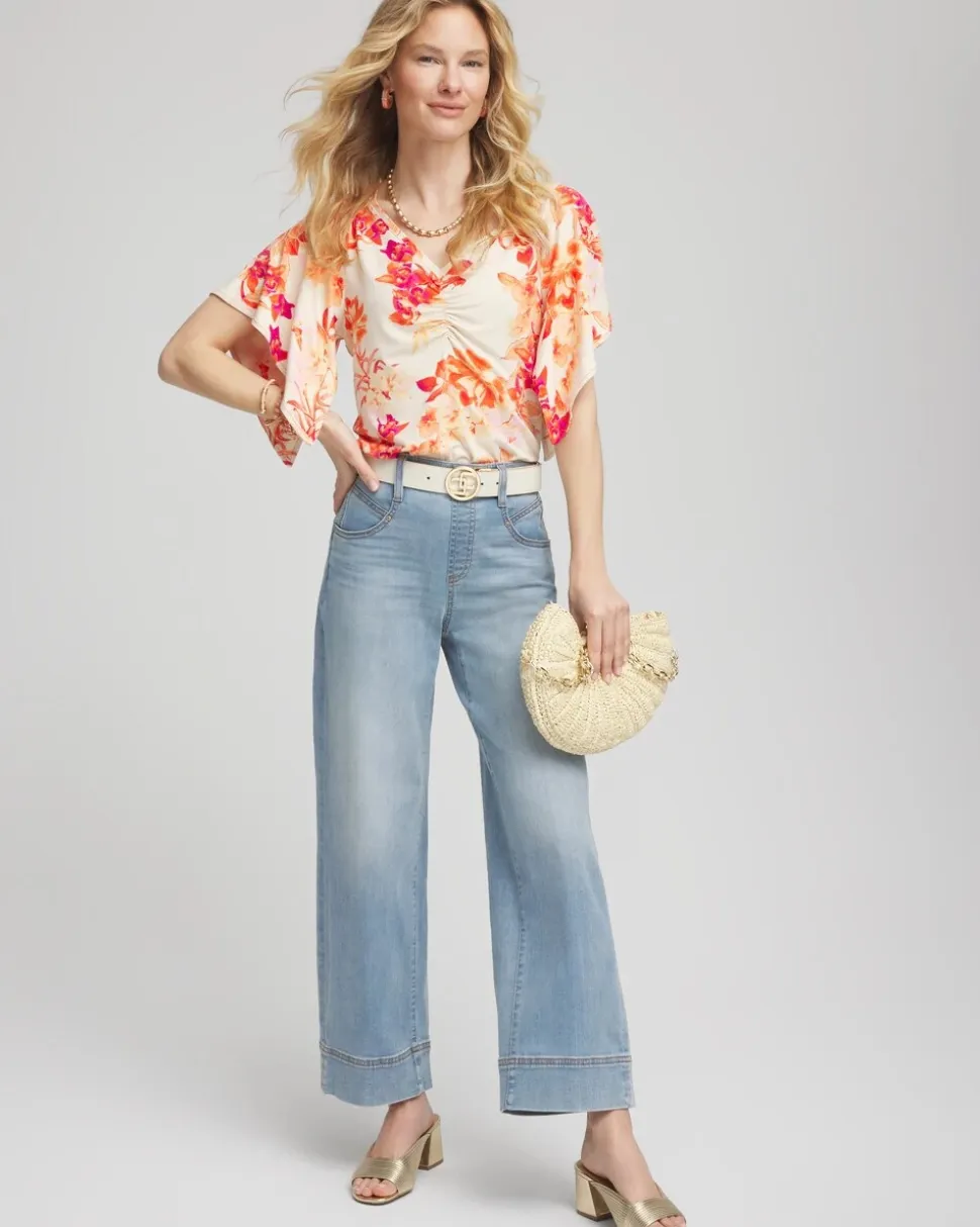 Touch of Cool™ Handkerchief-Sleeve V-Neck Tee