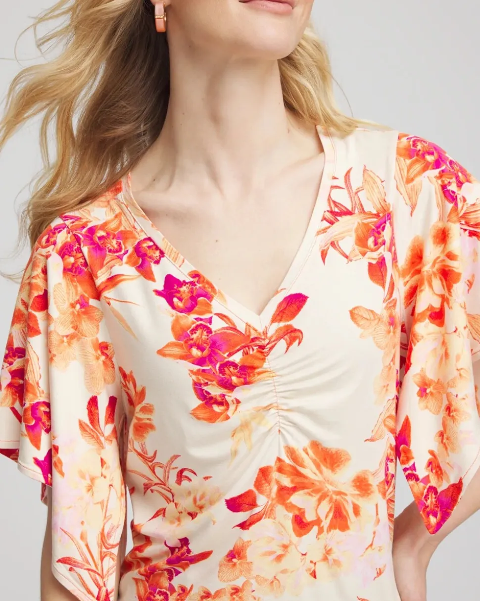 Touch of Cool™ Handkerchief-Sleeve V-Neck Tee