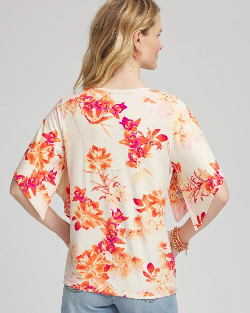 Touch of Cool™ Handkerchief-Sleeve V-Neck Tee