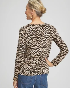 Touch of Cool™ Leopard Long Sleeve Layering Tee