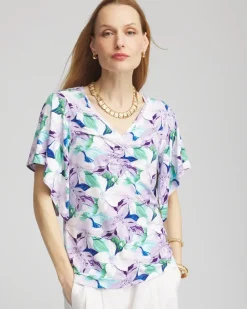 Touch of Cool™ Lily Handkerchief-Sleeve V-Neck Tee